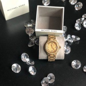 Michael Kors gold and diamond watch